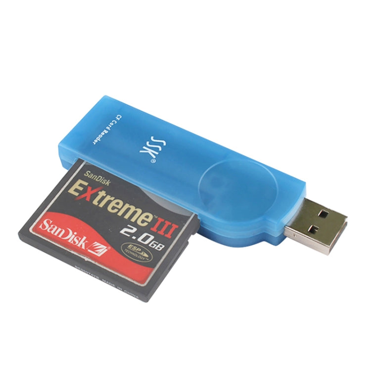 SSK飈王 琥珀SCRS028 USB 2.0接口外置讀卡器，支持CF卡 / MD