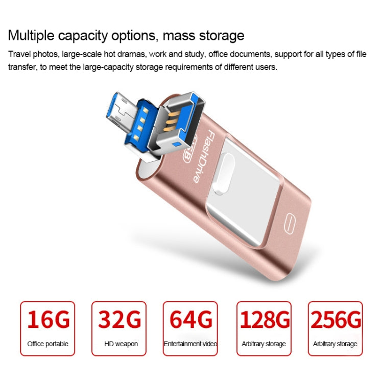 64GB USB 3.0 安卓適用於蘋果手機電腦三合一U盤