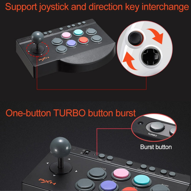 萊仕達 PXN-0082 適用於任天堂Switch/PC/安卓系統/PS3/PS4/XboxOne 格鬥士街機遊戲搖桿手柄