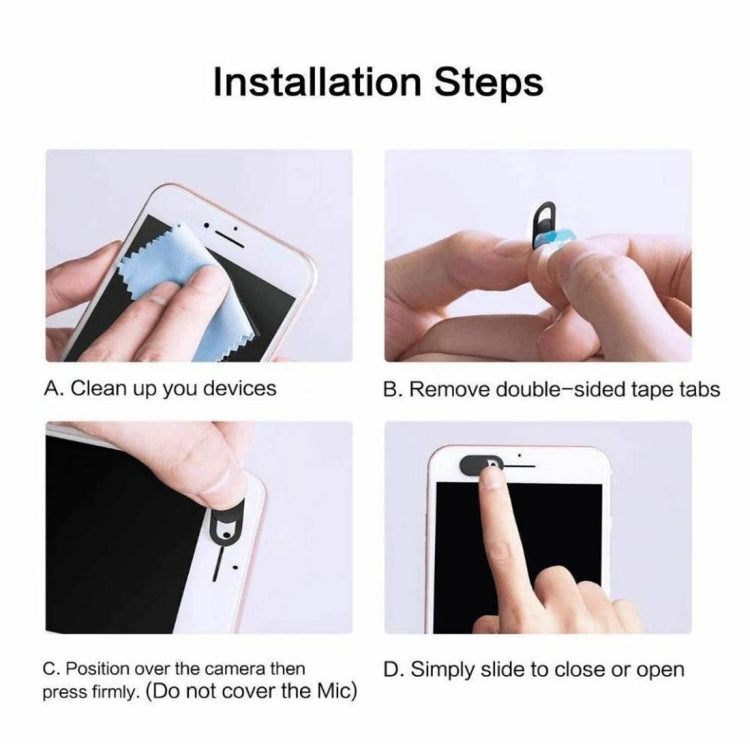 6個賣 通用型適用於平板&電腦&手機攝像頭超薄設計遮擋貼鏡頭蓋