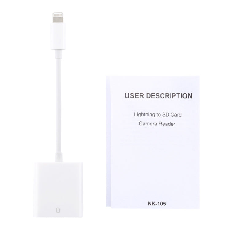 NK105 8 Pin 轉 SD卡 相機讀卡器適配器，兼容IOS 9.1及以上系統