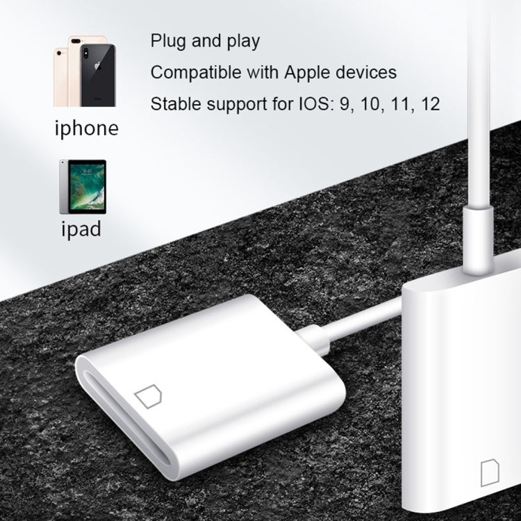 NK105 8 Pin 轉 SD卡 相機讀卡器適配器，兼容IOS 9.1及以上系統