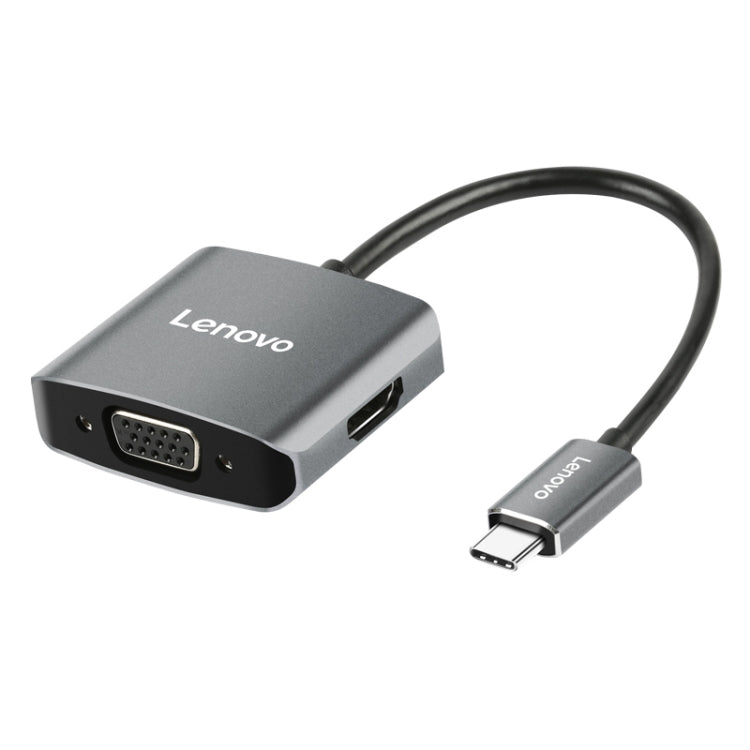 原裝聯想 C02 Type-C轉HDMI/VGA二合一通用拓展塢 投屏接電視投影儀