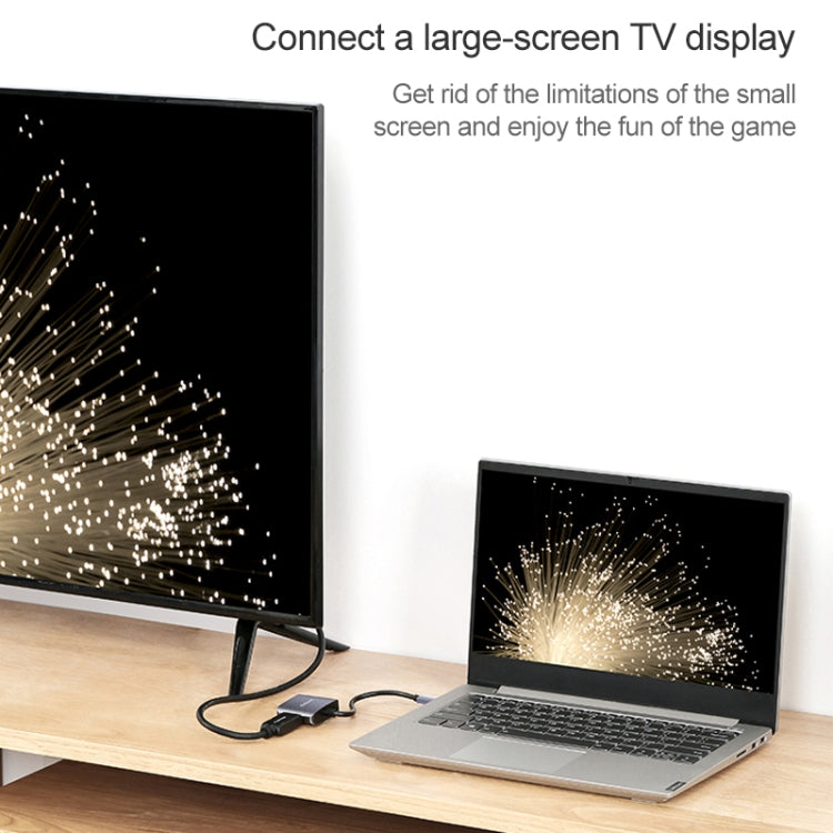 原裝聯想 C02 Type-C轉HDMI/VGA二合一通用拓展塢 投屏接電視投影儀