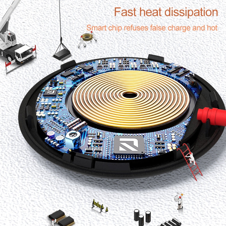 10W 便攜式吸盤手機快充無線充電器 線長：1.5m