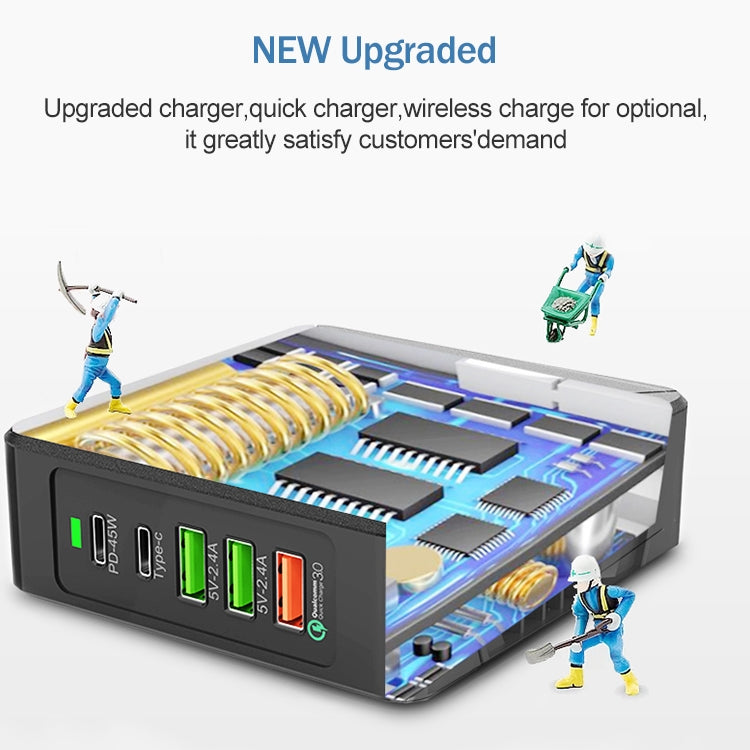 F88 5口USB桌面充電器 PD+QC3.0