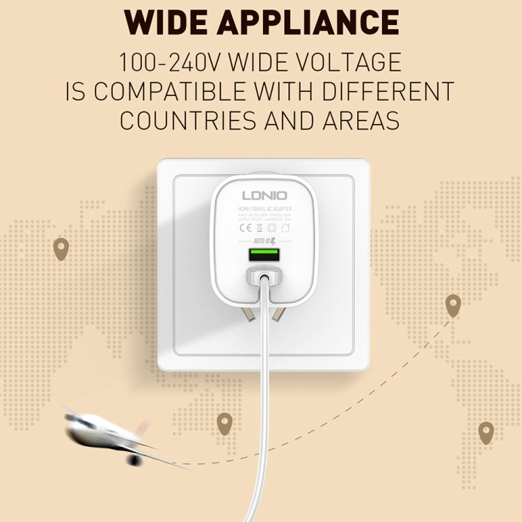 LDNIO A201 2.4A 雙USB充電頭旅行直充 手機轉換頭充電器，帶 Micro 數據線