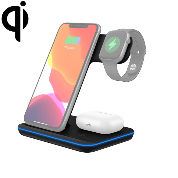 Z5A QI 立式磁吸無線充電器帶觸控環形燈，適用於手機&蘋果手錶&AirPods/Samsung Galaxy Buds/Huawei Free Buds