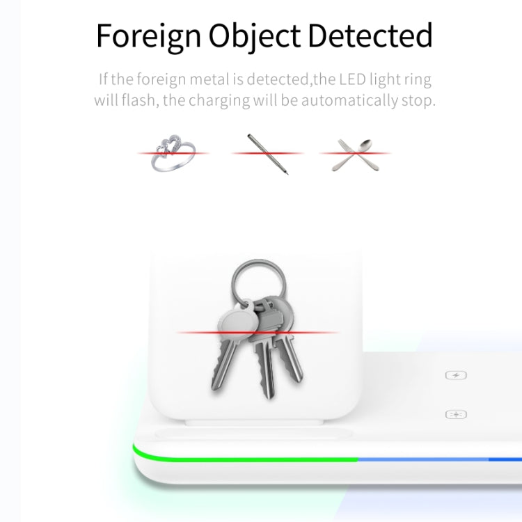 Z5A QI 立式磁吸無線充電器帶觸控環形燈，適用於手機&蘋果手錶&AirPods/Samsung Galaxy Buds/Huawei Free Buds