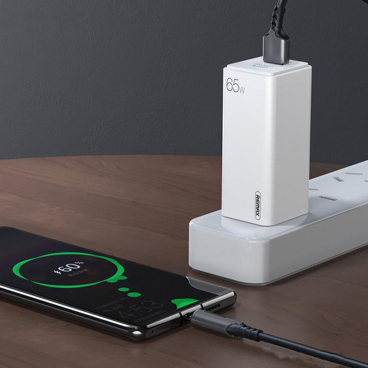 REMAX RP-U50 65W氮化鎵充電器 Type-C+USB接口