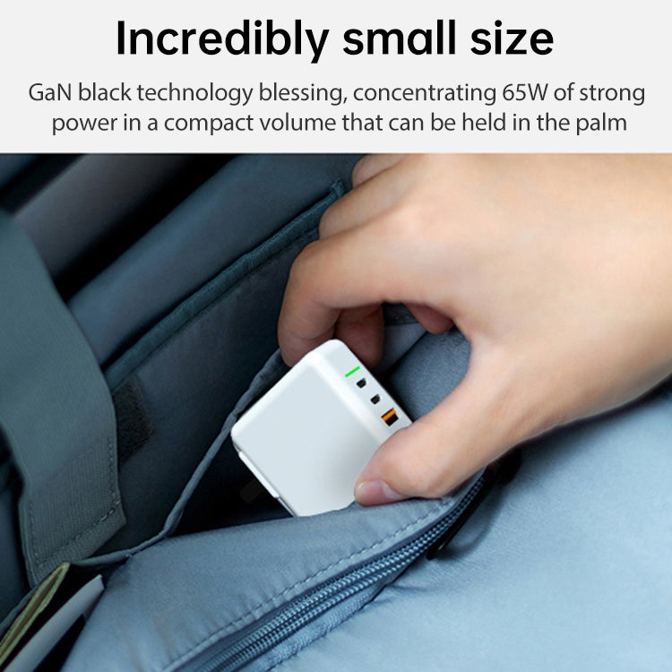 65W USBx1接口+Type Cx2接口 GaN便攜式迷你快充旅行充電器 套裝，帶英規&美規&歐規