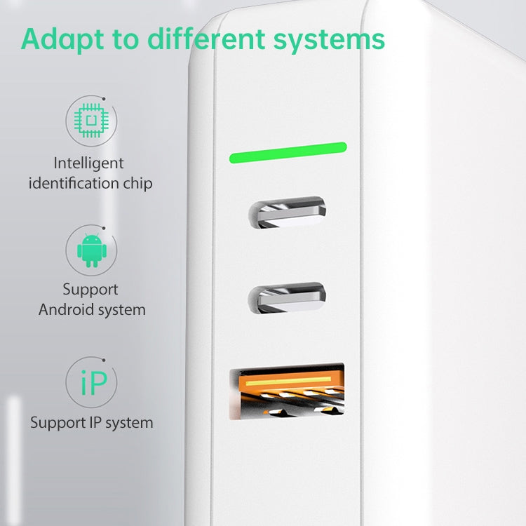 65W USBx1接口+Type Cx2接口 GaN便攜式迷你快充旅行充電器 套裝，帶英規&美規&歐規