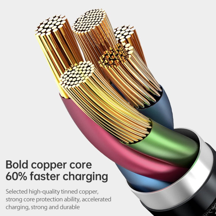 awei CL-971 三合一1.2m 2.4A USB 轉 8 Pin + Micro USB + Type-C 多功能充電線