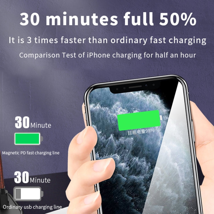 Type-C轉8 Pin PD彎頭磁吸數據線