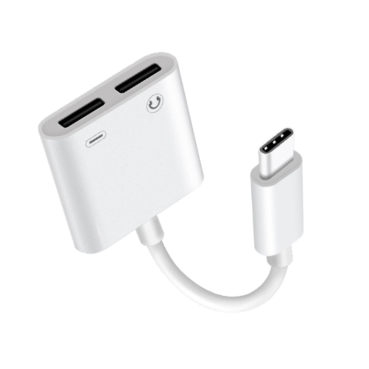 FT_AC42 2合1 18W PD Type-C公頭轉Type-C音頻+Type-C充電母頭 音頻適配器