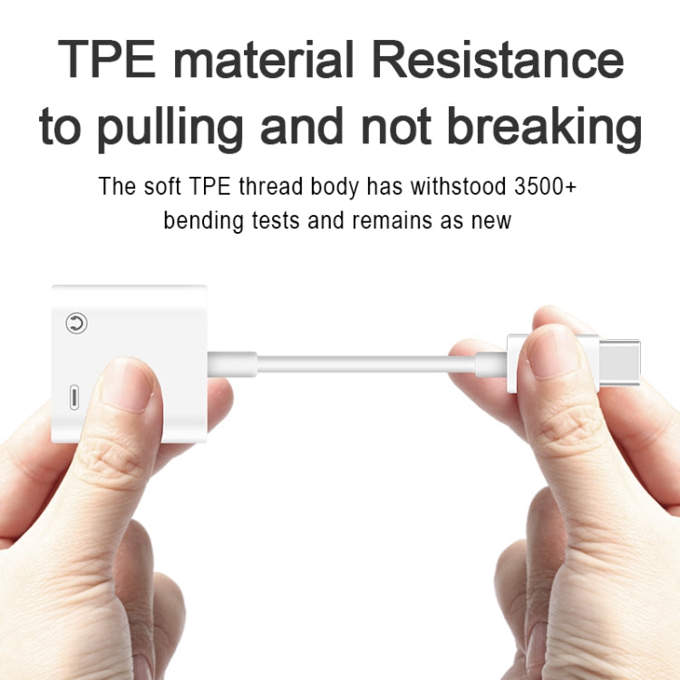 FT_AC42 2合1 18W PD Type-C公頭轉Type-C音頻+Type-C充電母頭 音頻適配器