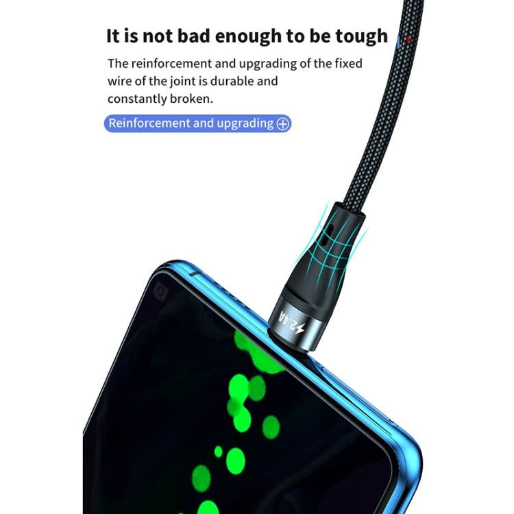 40W 5A USB轉Micro USB+Type-C+8 Pin 一拖三快充數據線，線長：1.2m