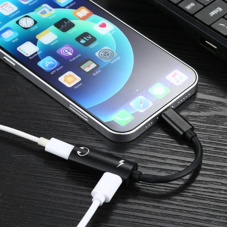 2合一 8 Pin公頭轉雙8 Pin母頭 充電聽歌音頻耳機轉接頭 兼容所有IOS系統