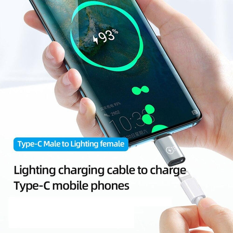 Type-C公頭轉8 Pin母頭 充電適配器，支持數據傳輸