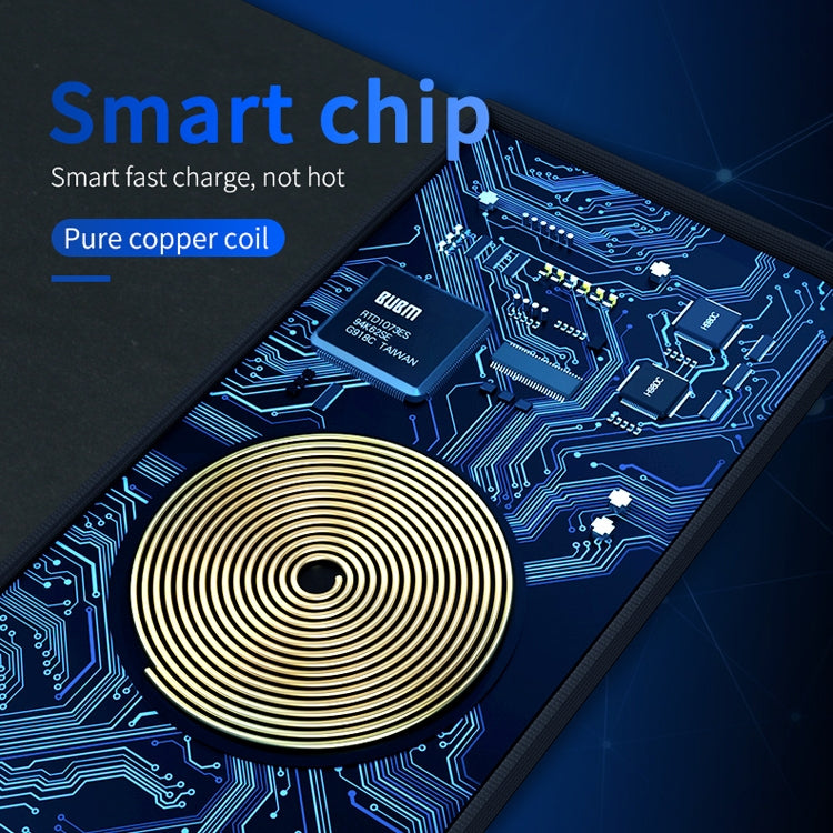 OJD-36 QI 10W 亮燈無線充電器橡膠鼠標墊，尺寸：26.2 x 19.8 x 0.65cm