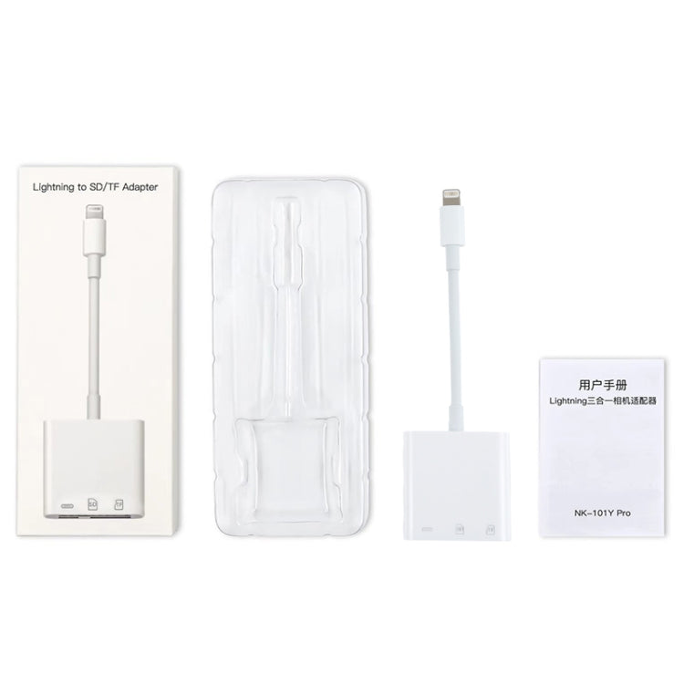 NK-101Y Pro 8 Pin 轉 8 Pin + SD + TF 三合一相機適配器