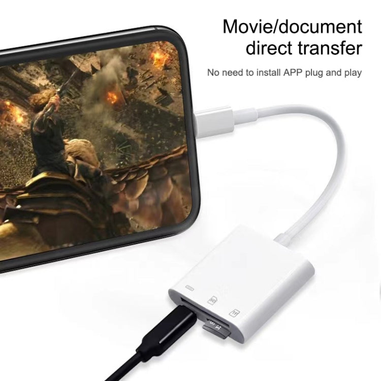 NK-101Y Pro 8 Pin 轉 8 Pin + SD + TF 三合一相機適配器