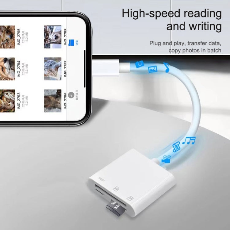 NK-101Y Pro 8 Pin 轉 8 Pin + SD + TF 三合一相機適配器