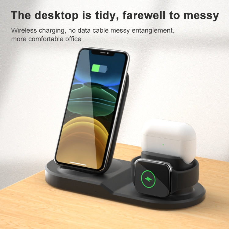 OJD-45 三合一 QI 10W 手機+手錶+8 Pin 耳機充電接口 多功能無線充電器 適用於手機&手錶&AirPods 2