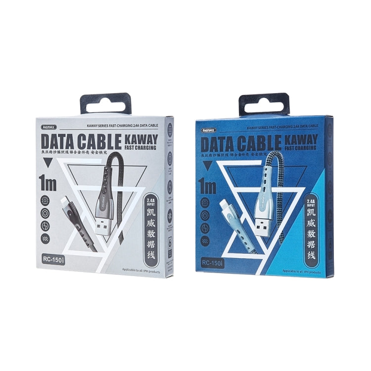 REMAX RC-150i 1m 2.4A USB 轉8 Pin凱威鋁合金編織快充數據線