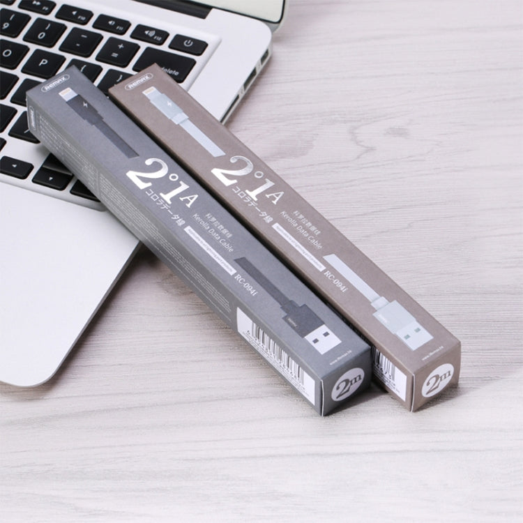 REMAX RC-094i 2m 2.4A USB 轉8 Pin 科羅拉鋁合金編織快充數據線