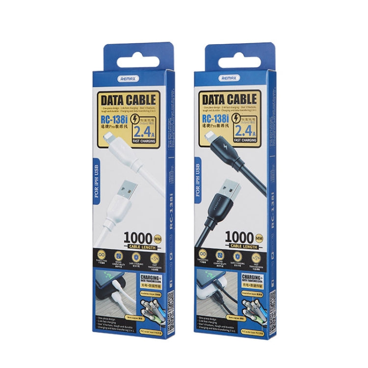 REMAX RC-138i 2.4A USB轉8 Pin 速捷Pro快充數據線，線長：1m