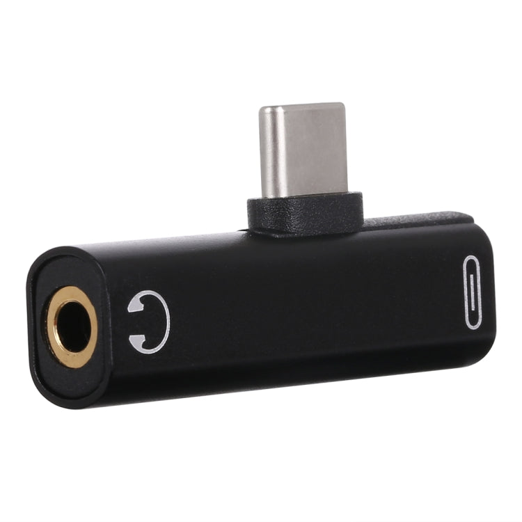 2合1 Type-C公頭轉Type-C母頭3.5mm插孔充電聽歌適配器