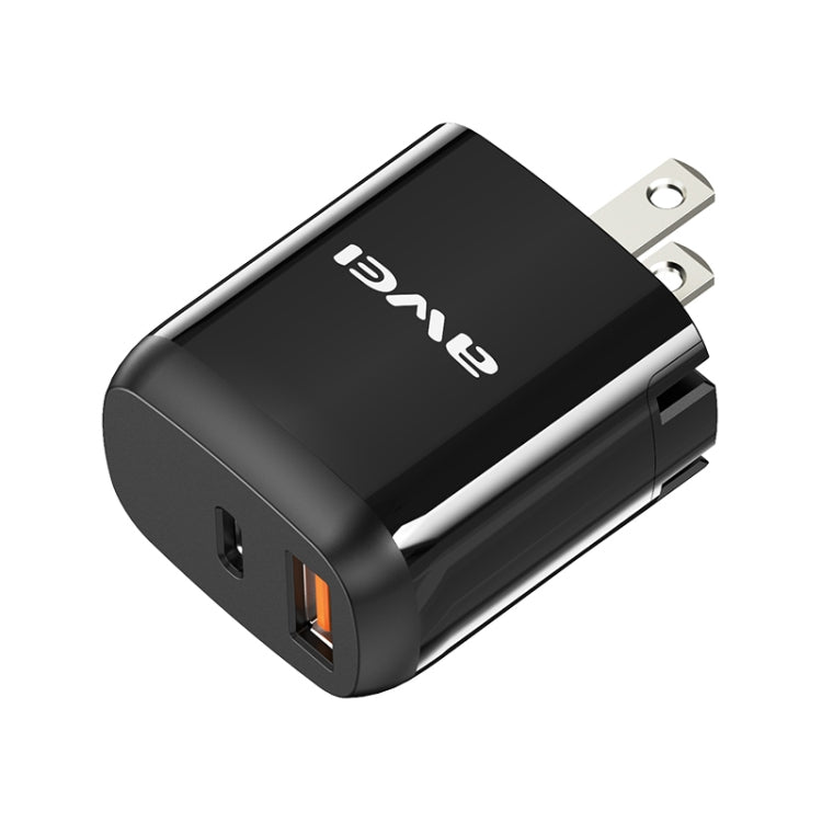 awei PD3 20W PD Type-C + QC 3.0 USB接口快速充電旅行充 美規 帶數據線