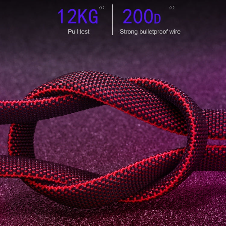 K051 1.2m USB 轉 8 Pin + USB-C / Type-C + Micro USB 三合一鯊魚布藝數據線