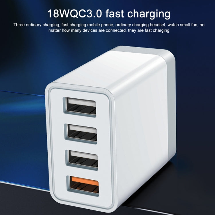 WK WP-U125 優品系列 18W QC3.0 4個USB接口 快速旅行充，歐規