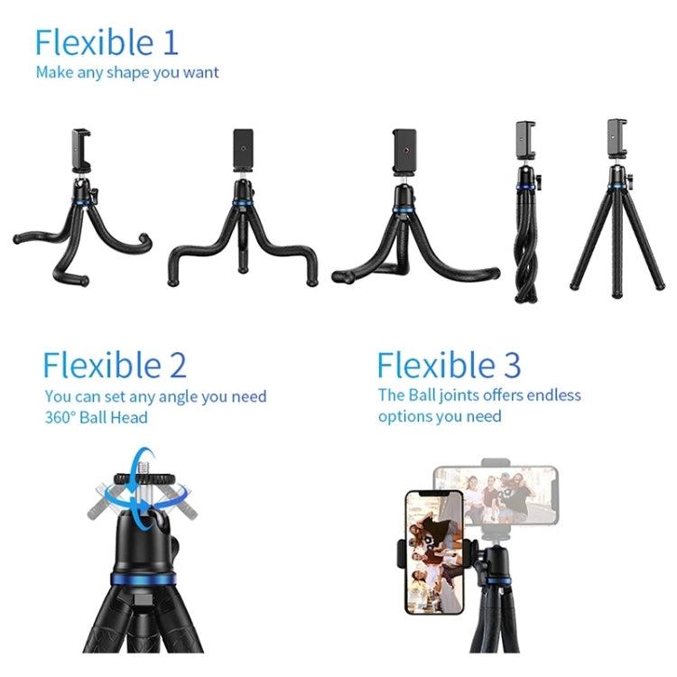 APEXEL APL-JJ10 手機單反運動相機直播通用八爪魚三腳支架