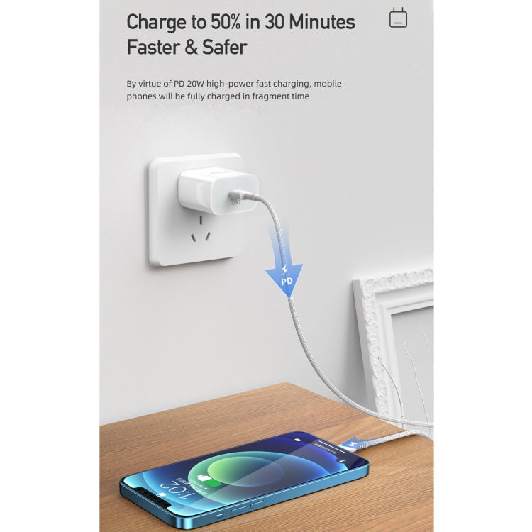 awei PD5 PD 20W 快充充電器+CL-002數據線套裝，美規