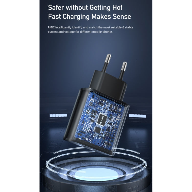 awei PD7 20W QC + PD雙口快充充電器，歐規