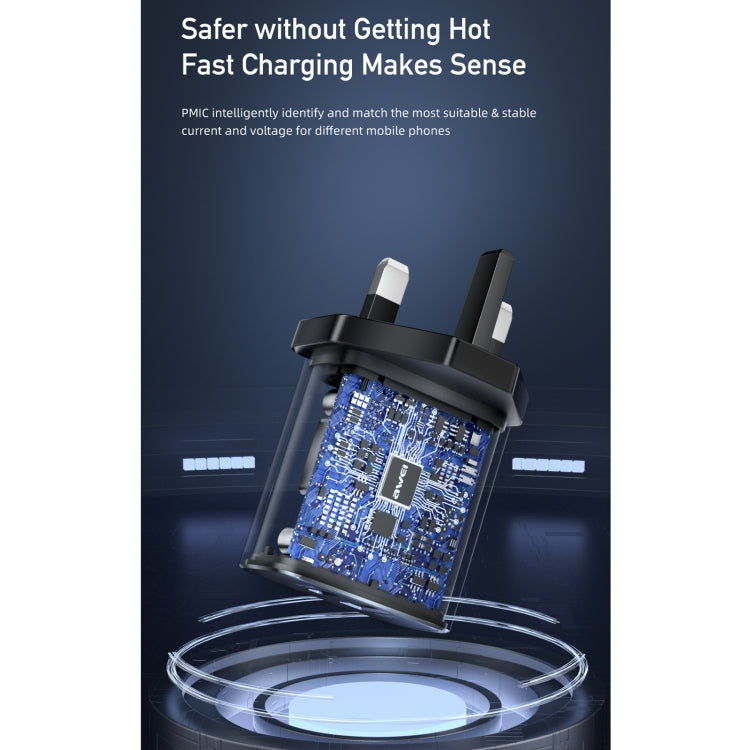 awei PD8 20W QC + PD雙口快充充電器，英規