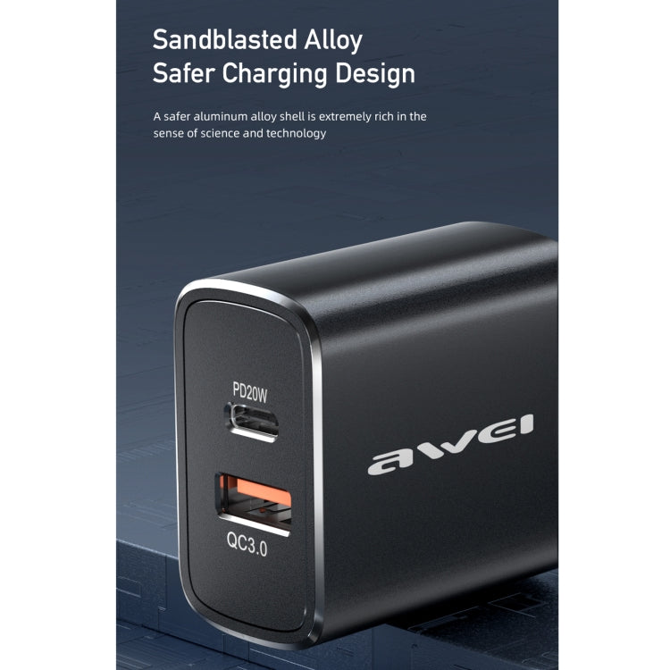 awei PD8 20W QC + PD雙口快充充電器，英規