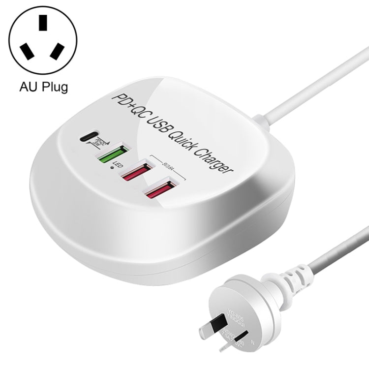 WLX-T3P 4合一 PD + QC智能快充USB充電器