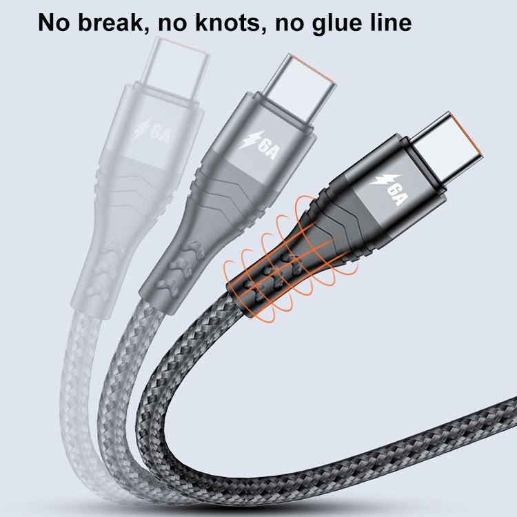 ADC-138 66W USB轉8 Pin+Micro USB+Type-C 一拖三快充編織數據線，線長：1.2m