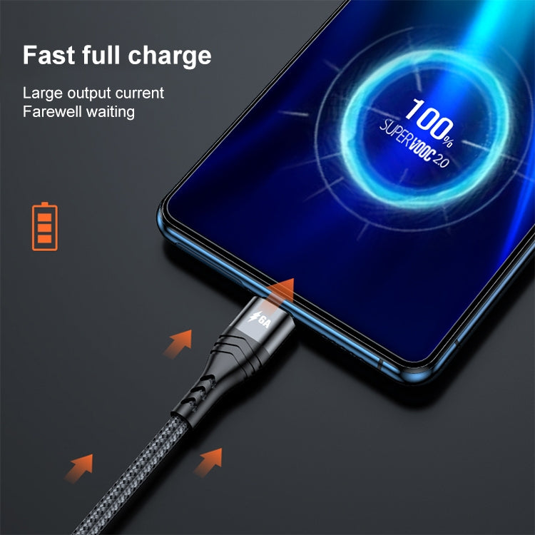 ADC-138 66W USB轉8 Pin+Micro USB+Type-C 一拖三快充編織數據線，線長：1.2m