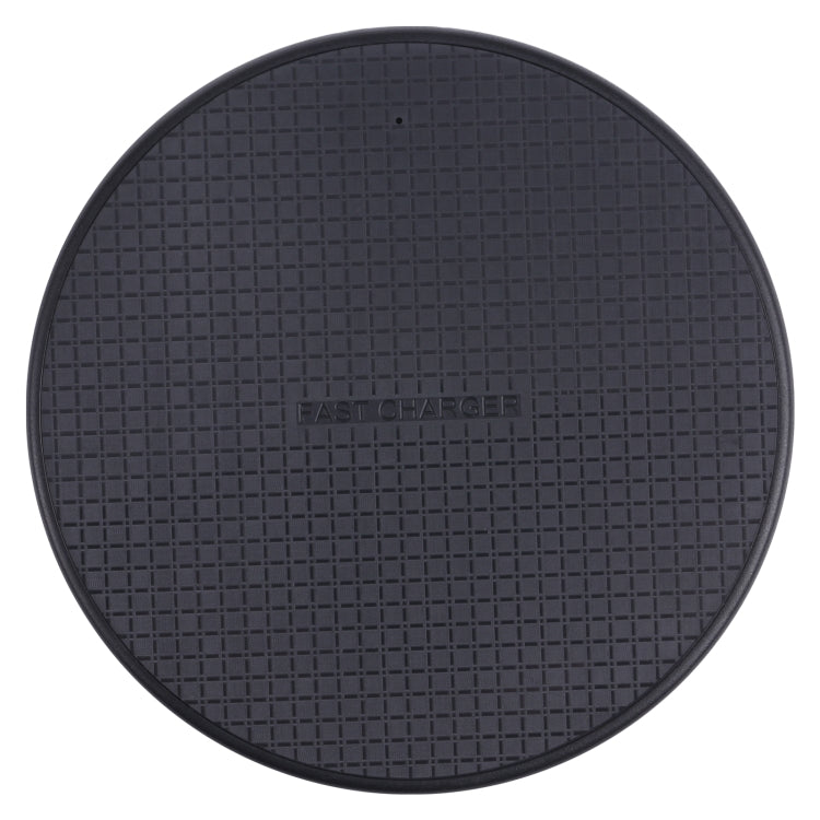 10W QI 格子圖案圓形塑料款無線充電器