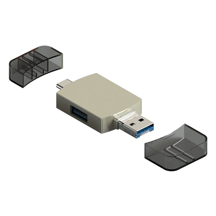 3合一 Type-C轉USB+8 Pin OTG適配器TF / SD卡讀卡器