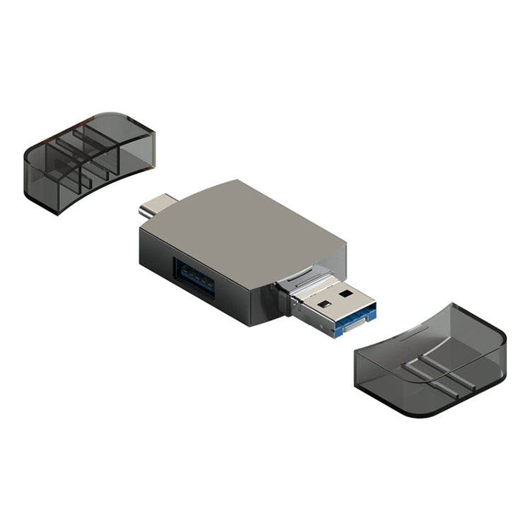 3合一 Type-C轉USB+8 Pin OTG適配器TF / SD卡讀卡器