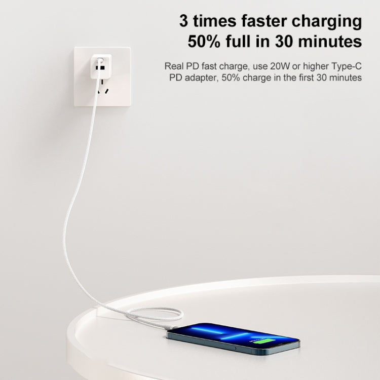 MOMAX DL51D Type-C轉8 Pin 精緻PD快充編織線，長度：1.2m