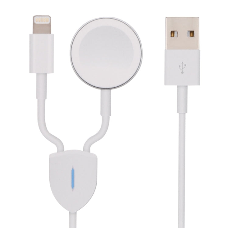 2合一 USB轉8 Pin+磁吸手錶無線充 數據線，線長：1.2m