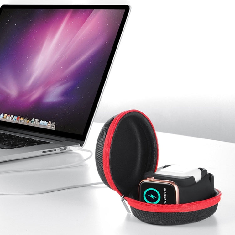 3合一 充電器支架底座適用於手錶&AirPods 帶拉鏈式收納包&登山扣