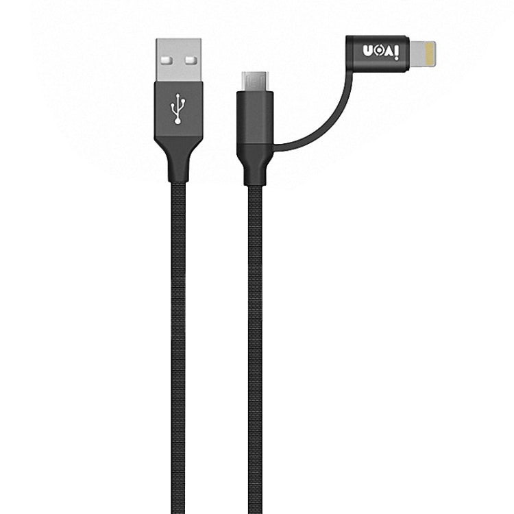 IVON CA51 2.4A USB轉8 Pin+Micro USB 二合一充電數據線，線長1m